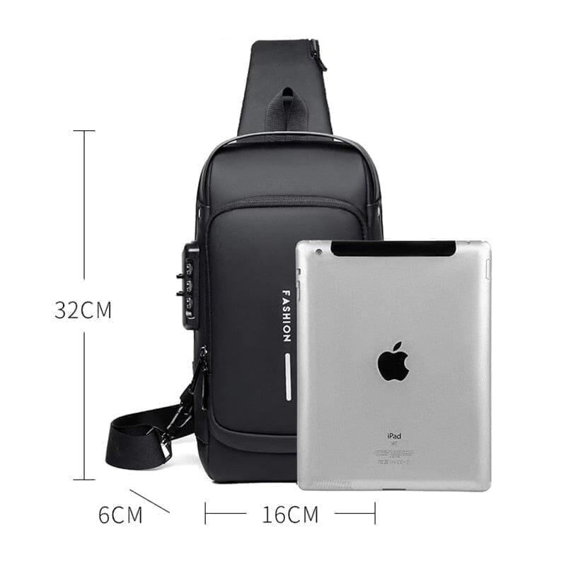 Mochila Anti-Furto com Senha USB Slim Bag - paradisedescontos