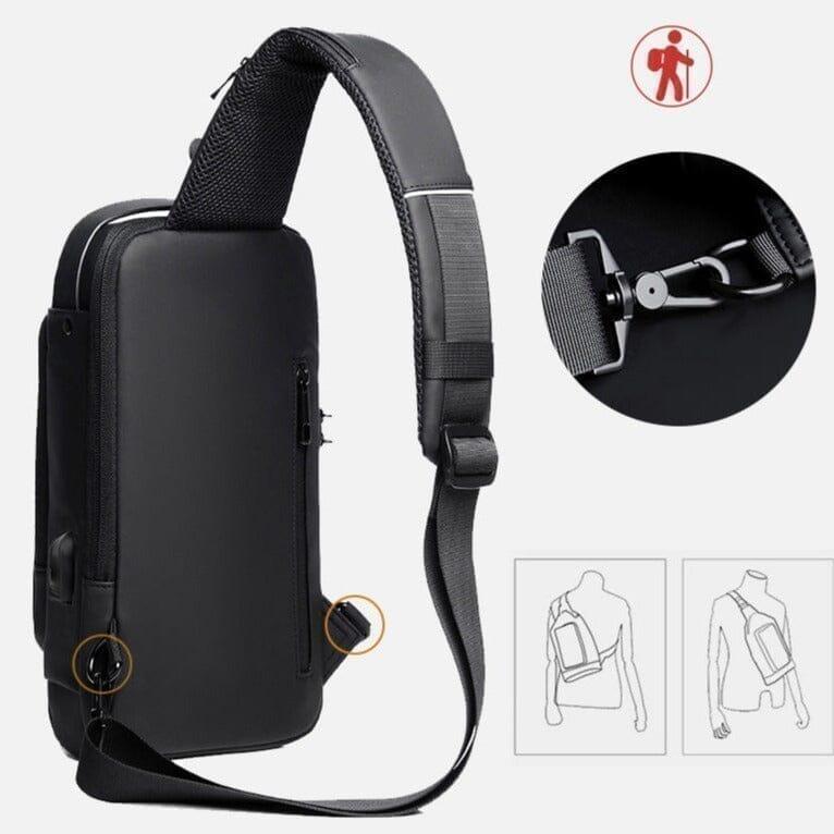 Mochila Anti-Furto com Senha USB Slim Bag - paradisedescontos