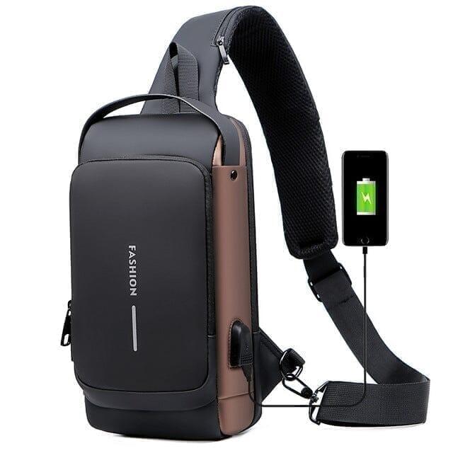 Mochila Anti-Furto com Senha USB Slim Bag - paradisedescontos