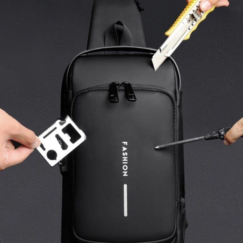 Mochila Anti-Furto com Senha USB Slim Bag - paradisedescontos